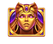 戰神賽特Ⅱ・黃金女王符號，紫焰凝視中蘊藏神之審判與無上權威。